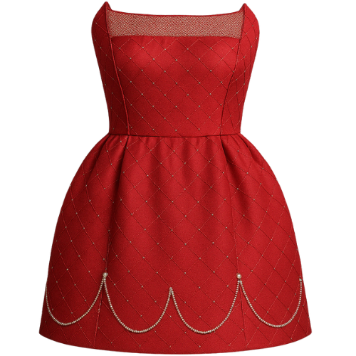 Red Quilted Dress